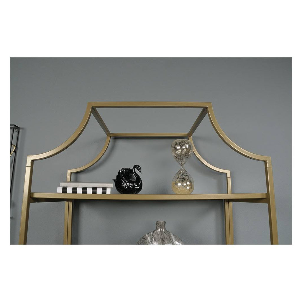 5-Shelf Bookcase, Satin Gold T4002