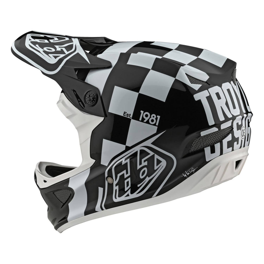 D3 Fiberlite Race Helmet - XL - White-Black Q296