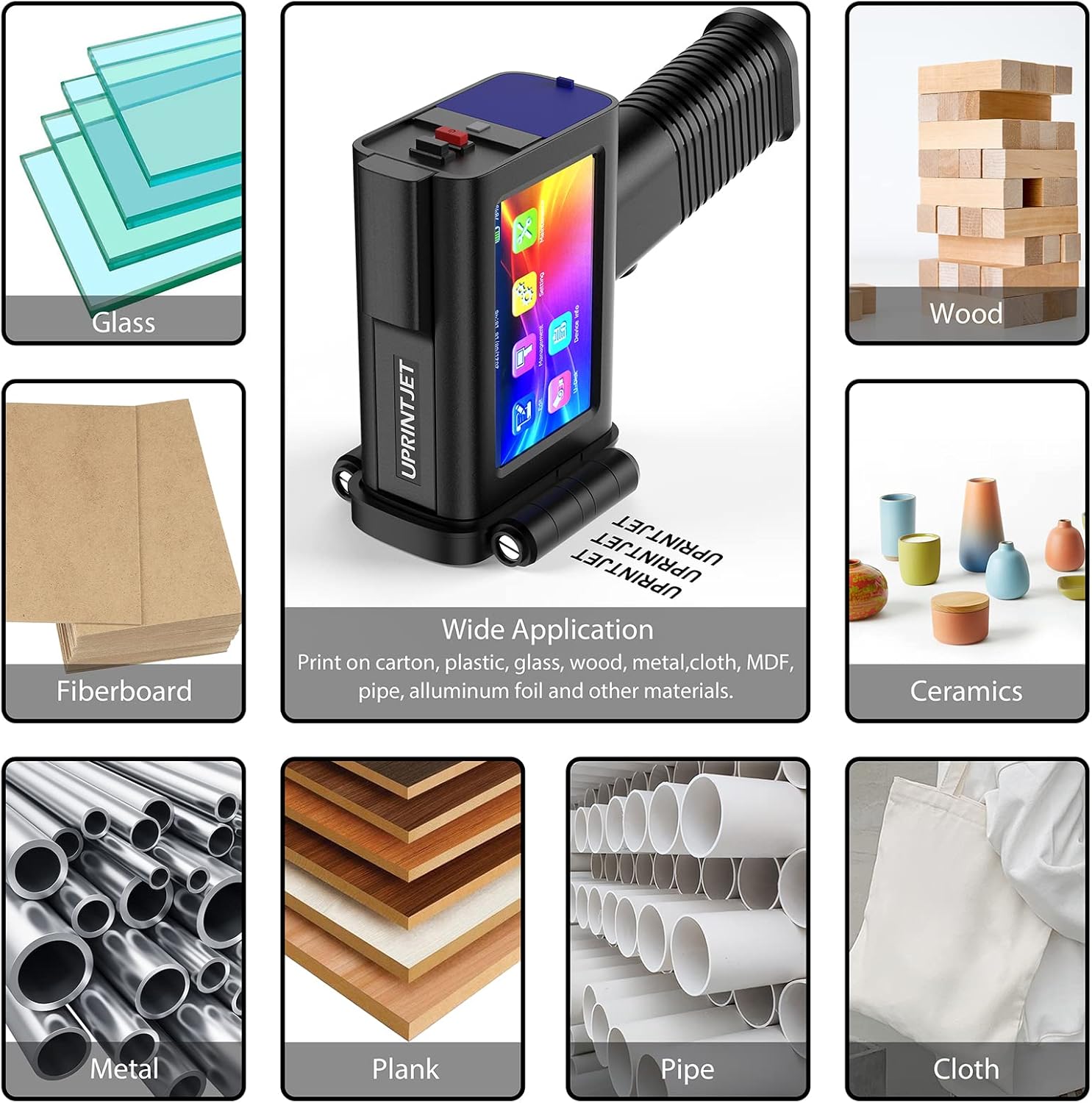 Handheld Inkjet Printer with 4.3 Inch Touch Screen for Barcode Date QRcode Label G858367