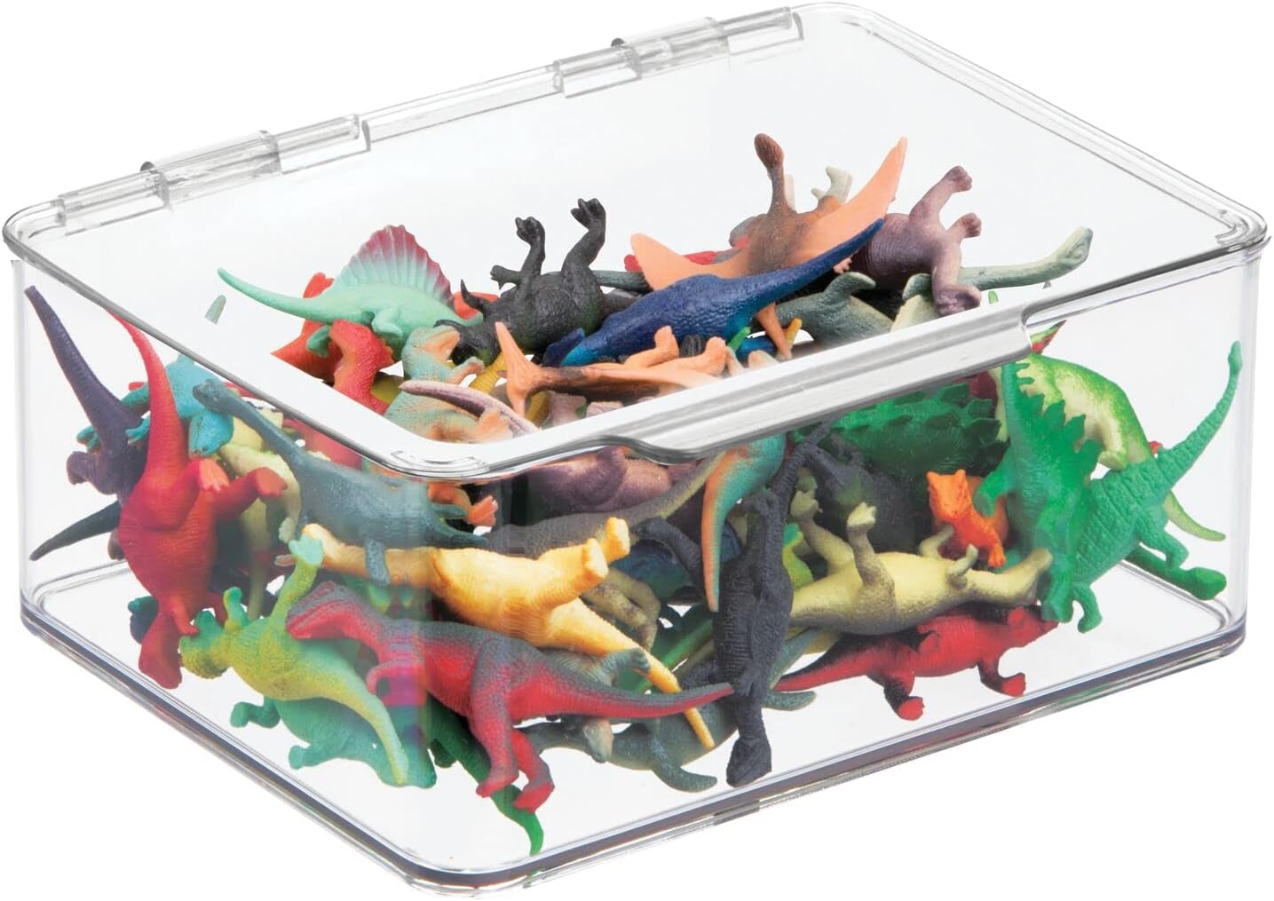 Plastic Stackable Storage Bin with Lid for Drawer or Cabinet Organizing Y46075