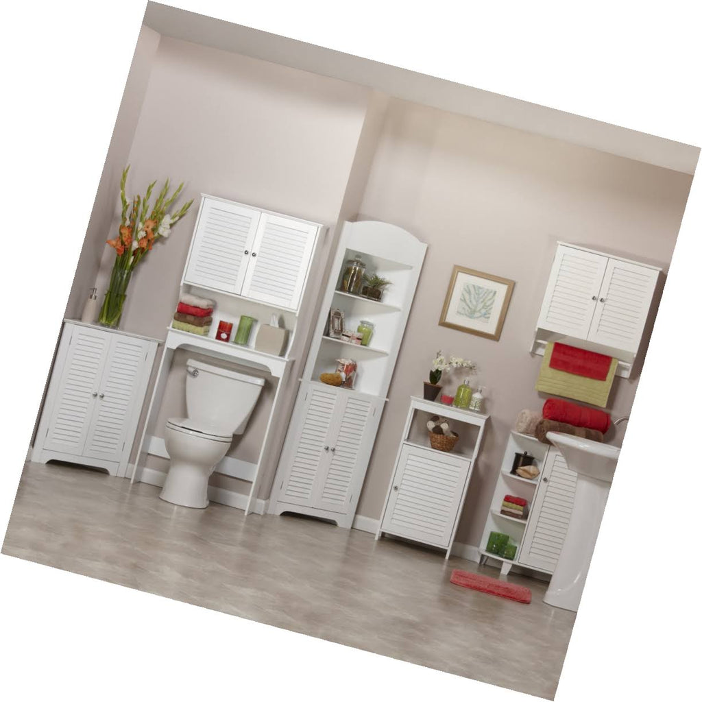 3-Shelf Corner Cabinet, White T55124