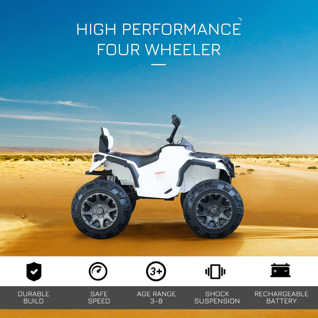 Kids Ride-On Four Wheeler ATV Car with Working Headlights and Music Player, Red K73493