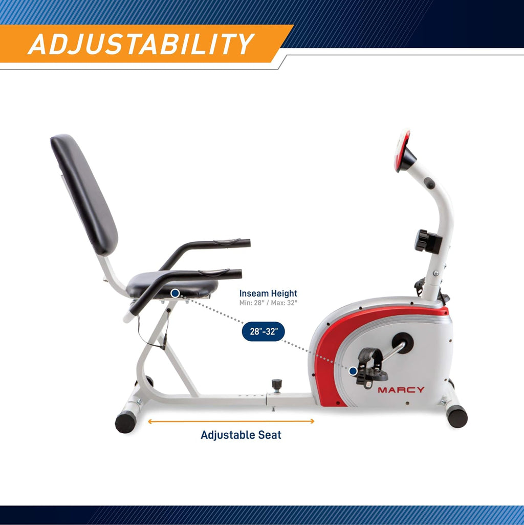Recumbent Exercise Bike with Magnetic Resistance C966
