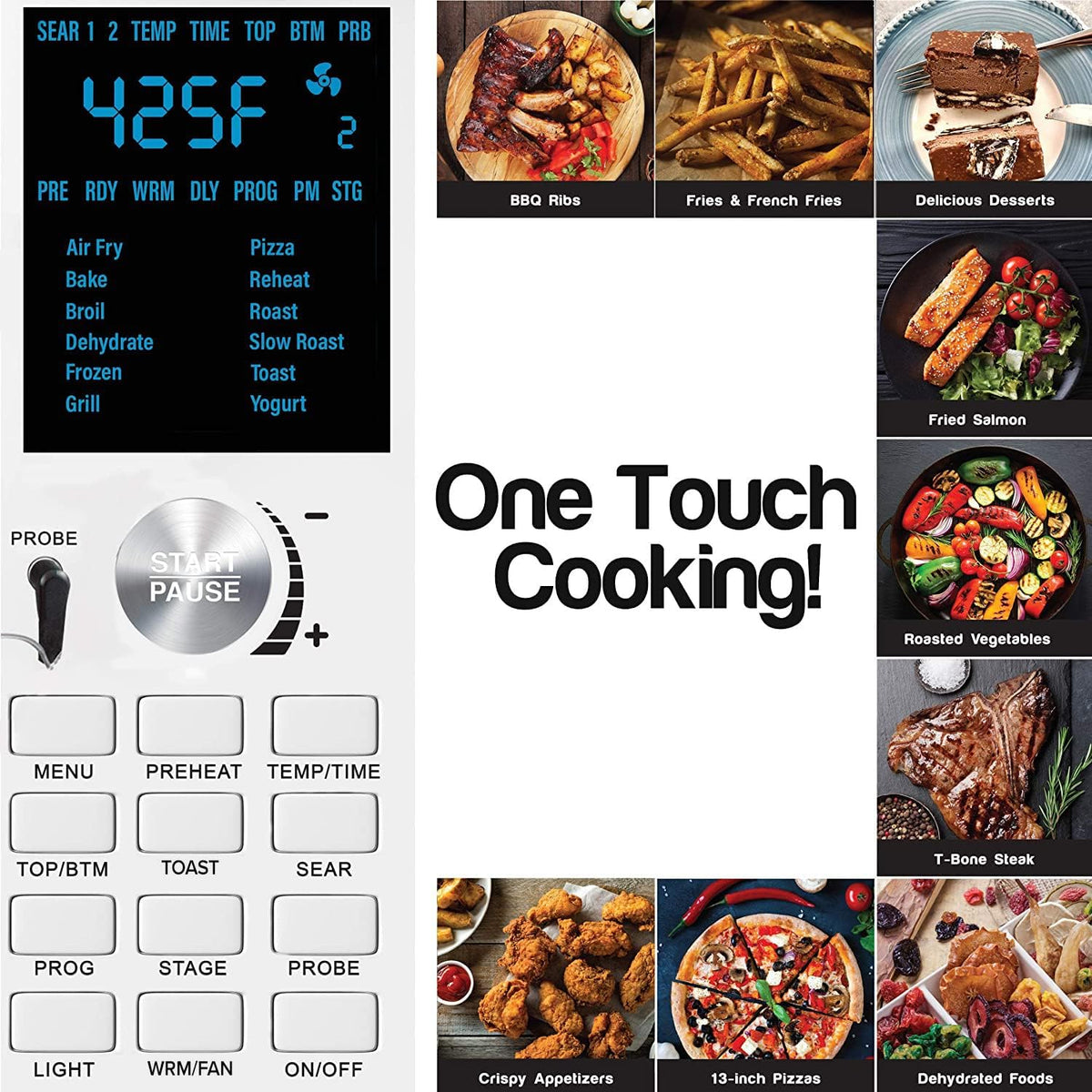 Air Fryer Toaster Oven, 12-in-1 Countertop Convection Grill Griddle Combo, 30-Qt XL Capacity N9014