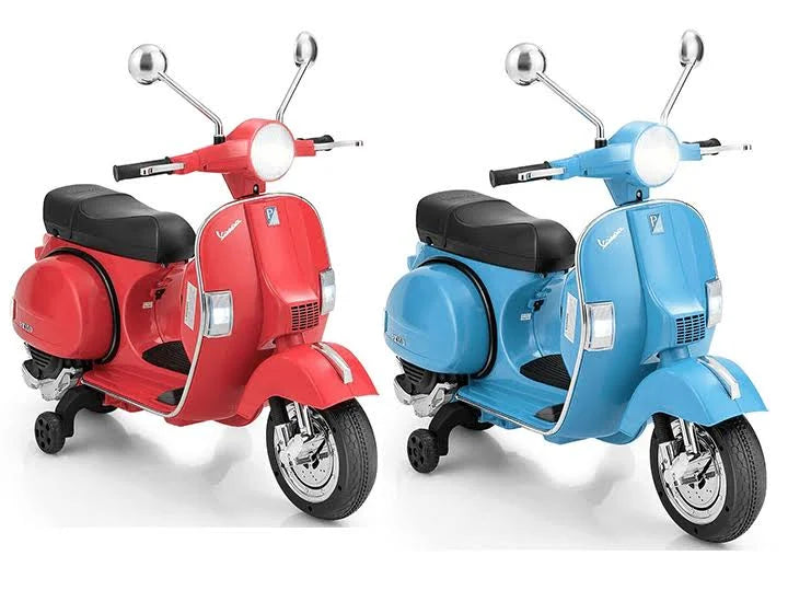 Kids Ride on Vespa Scooter with Headlight Blue R402