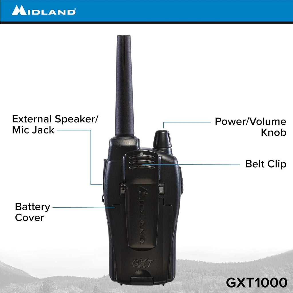 GMRS Two Way Radio with NOAA Weather Alert, 50 Channels, 142 Privacy Codes E52250