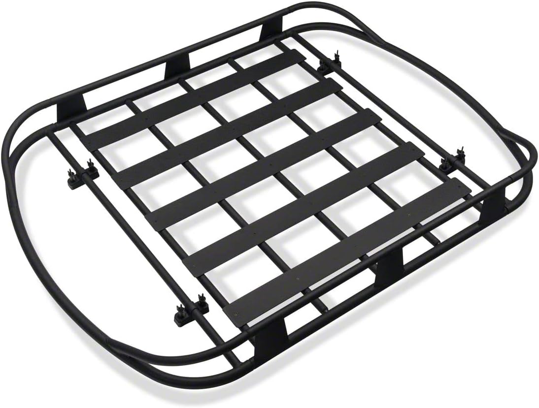 Roof Rack Basket Textured Black for Jeep Wrangler YJ TJ E13803