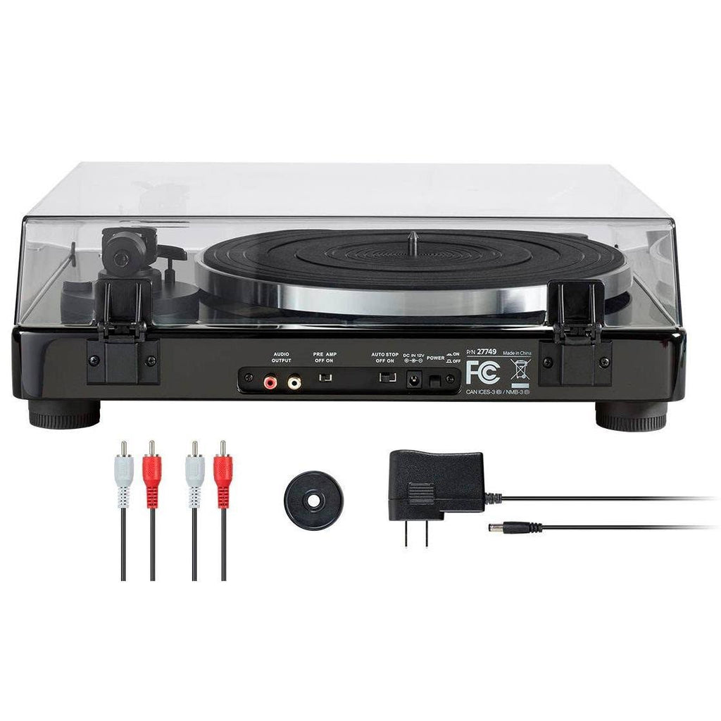 Turntable with Phono Pre Amp, Black W470