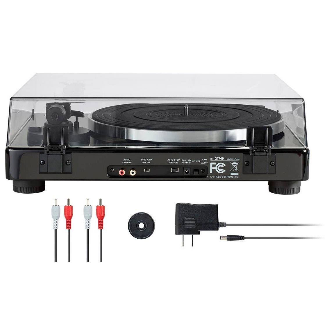 Turntable with Phono Pre Amp, Black W470