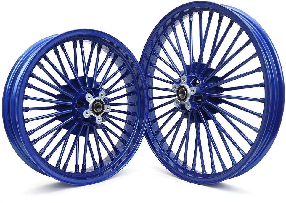 TARAZON 21 x 2.15 18 x 3.5 Fat Spoke Front Rear Wheel Rim Set for Harley Dyna street bob FXDB, Super Glide wide glide Low Rider