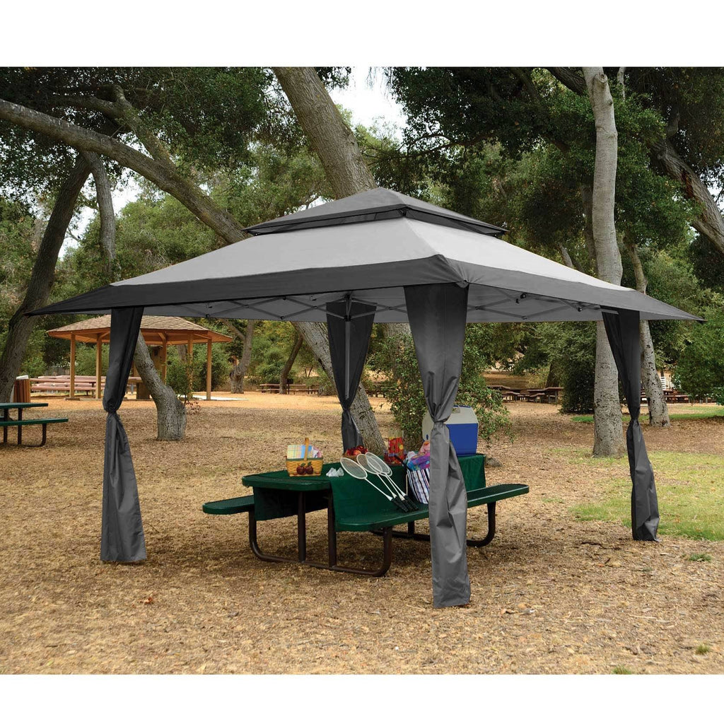 13 x 13 ft Instant Gazebo Canopy Tent Outdoor Patio Shelter Gray H276174