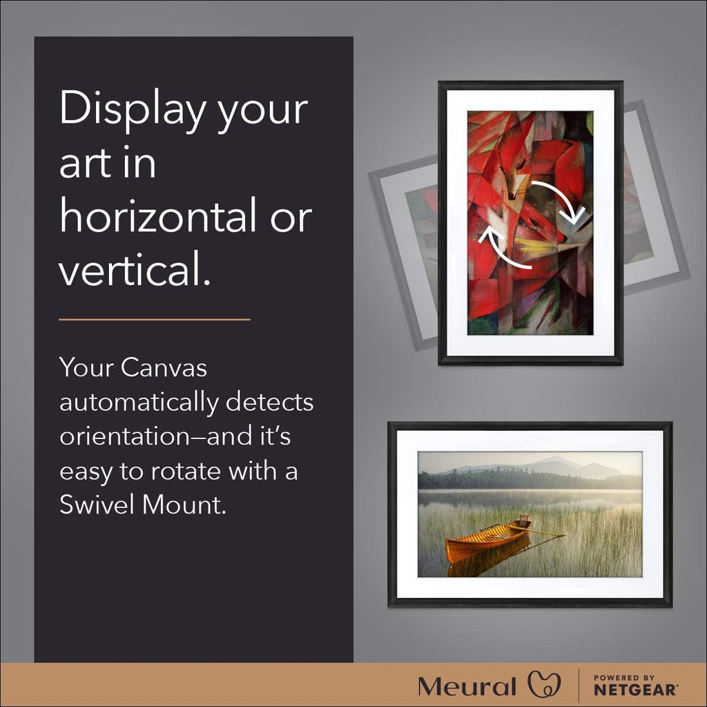 Smart Art Frame with HD Digital Canvas, 21.5 in, WiFi-Connected C50292