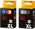 Kodak Verite 5 Replacement Inks (AL11CA) XL Black and Color Ink Jet Cartridge Bundle Compatible with All Kodak Verite Printers Pack of 2