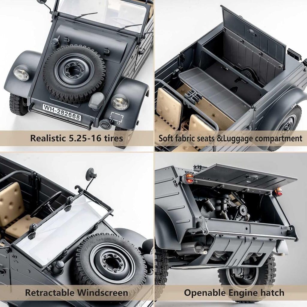 RC Crawler 1/12 Scale Model Car with LED Lights and 2.4Ghz Remote B3476