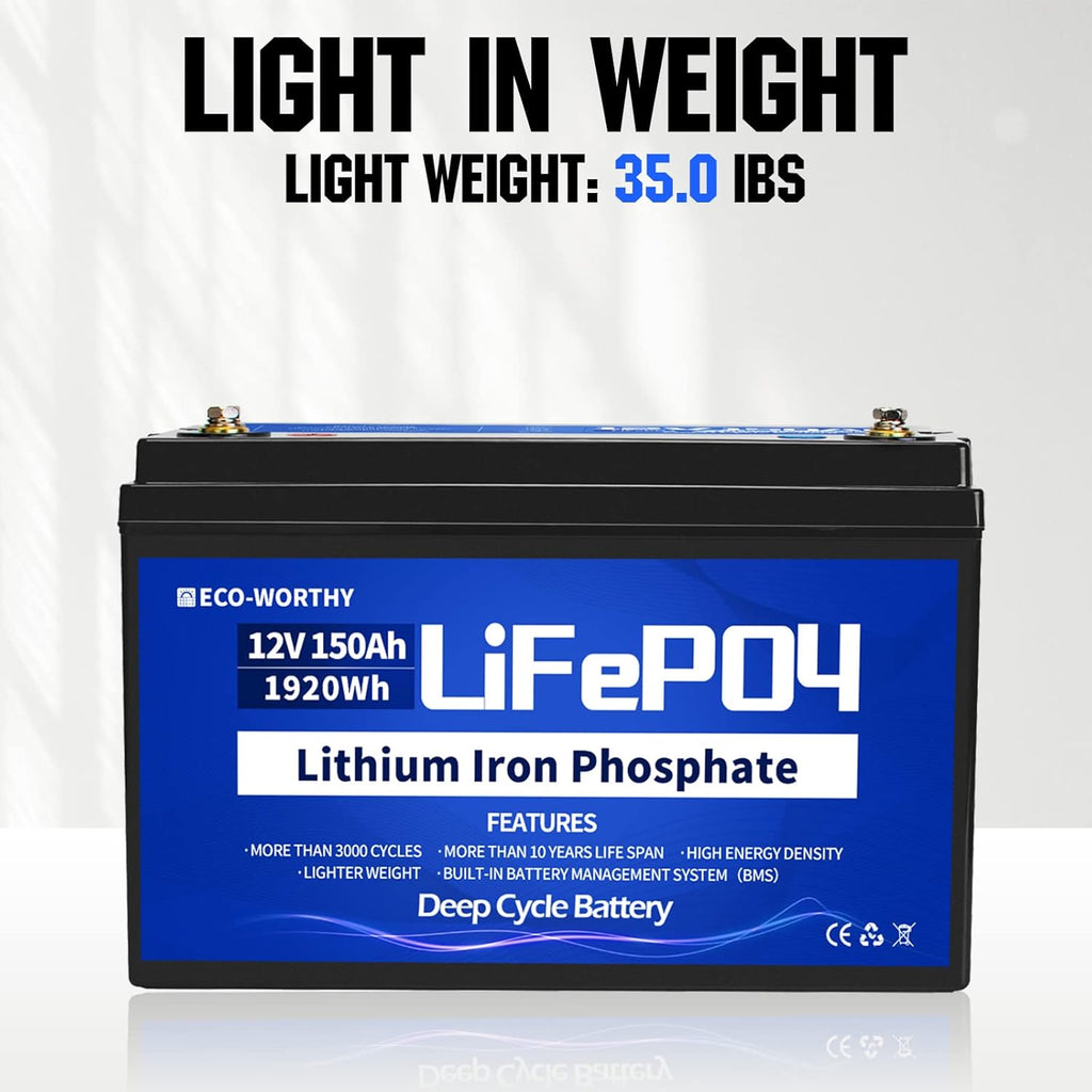 12V 150Ah LiFePO4 Deep Cycle Battery with BMS Protection B4541