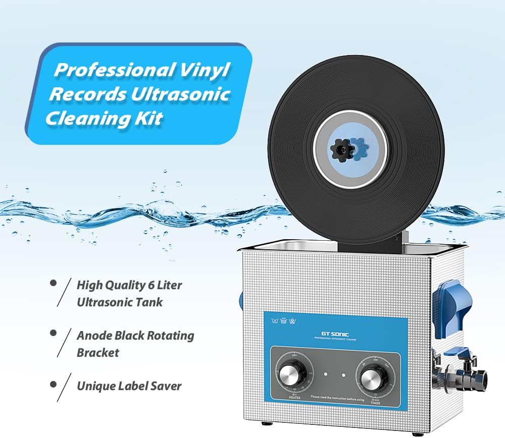 Vinyl Record Ultrasonic Cleaner with Records Bracket Y21887