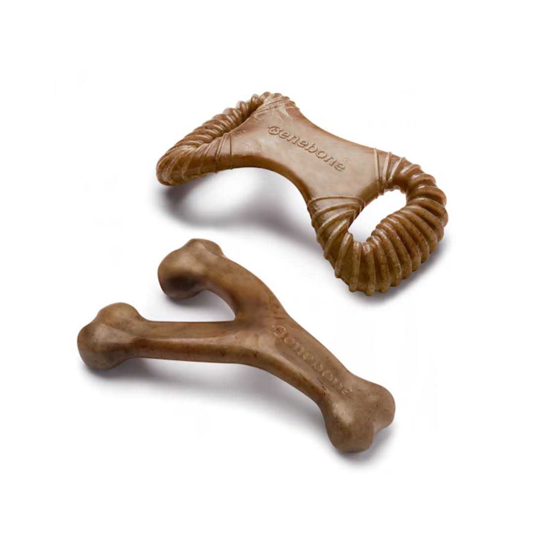 Bacon Flavored Dental Chew Wishbone Dog Toy E741