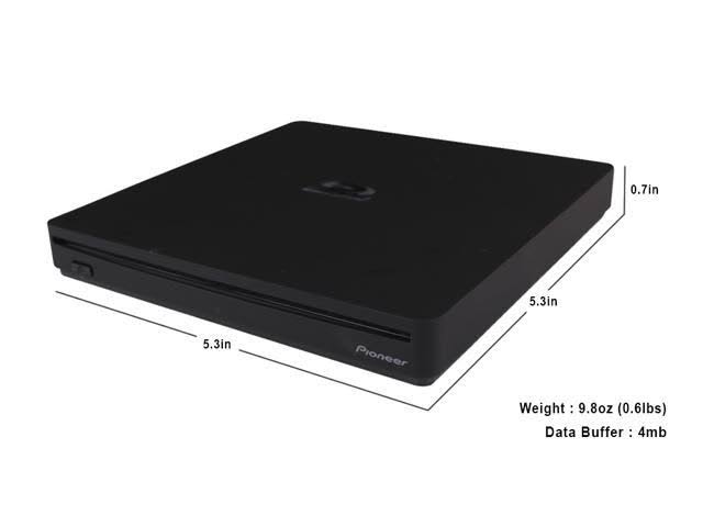 Portable 6X Ultra HD 4K Blu-Ray Burner External Drive O21130