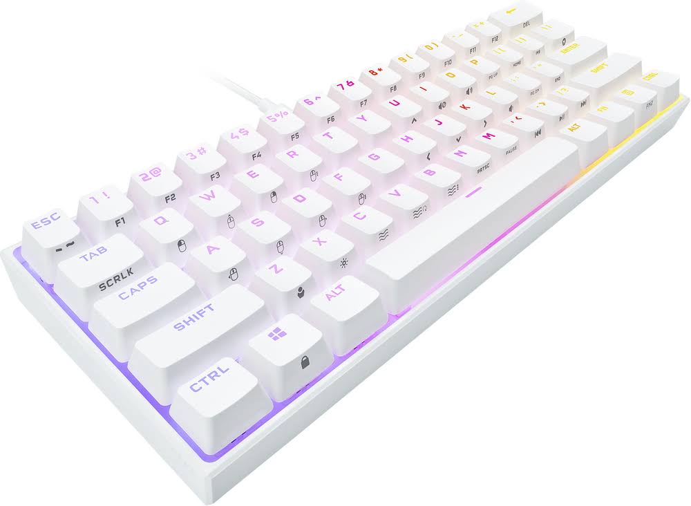 60% Mechanical Gaming Keyboard - Cherry MX Speed - White T148443