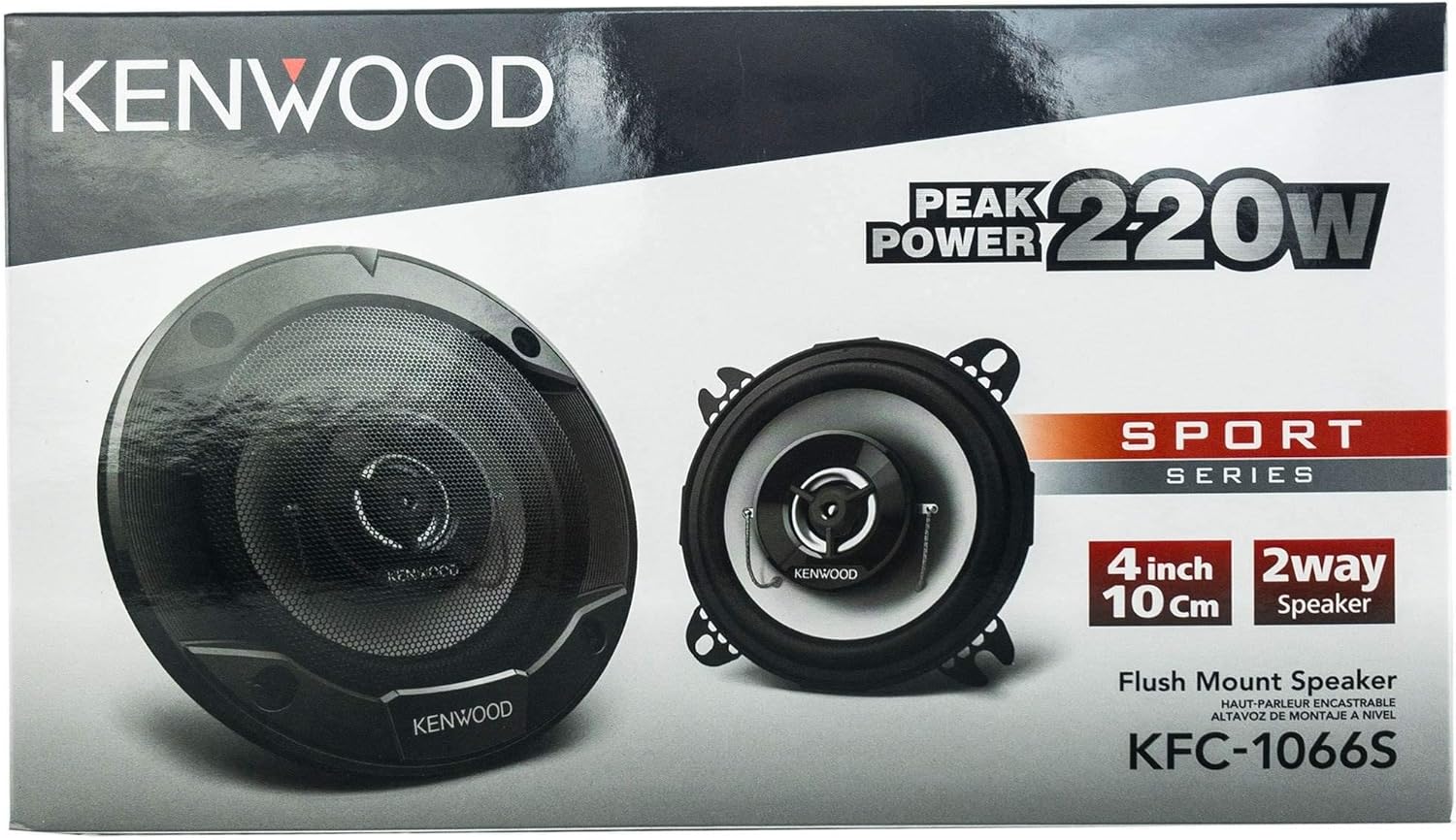 4-Inch Coaxial 2-Way Car Audio Speaker (Pair) A204175