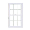 American Craftsman 32 in. x 54 in. 50 Series Double Hung White Vinyl Window with Buck Frame and Colonial Grilles