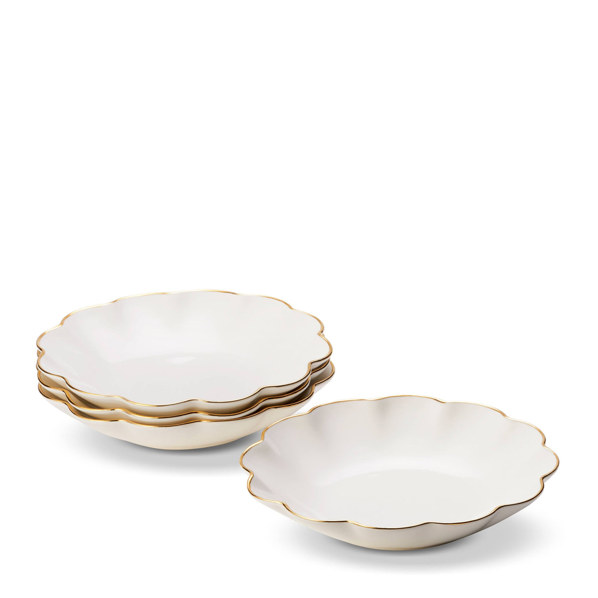 Scalloped Appetizer Plate, Set of 4 I9477
