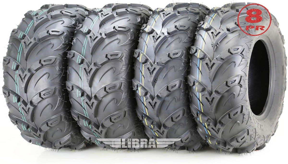 Set 4 ATV UTV Tires 25x8-12 E164511