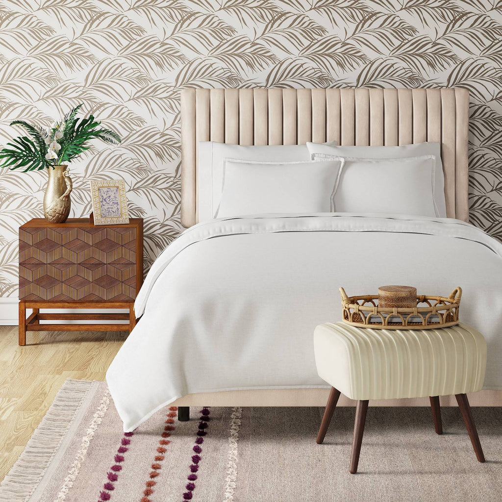 Velvet Channel Headboard Cream A370593
