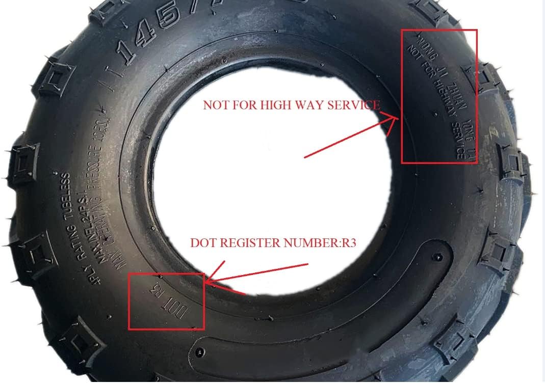 Set of 4 All Terrain ATV UTV Tires 25x8-12 Front & 25x10-12 Rear 6PR Mud I2807