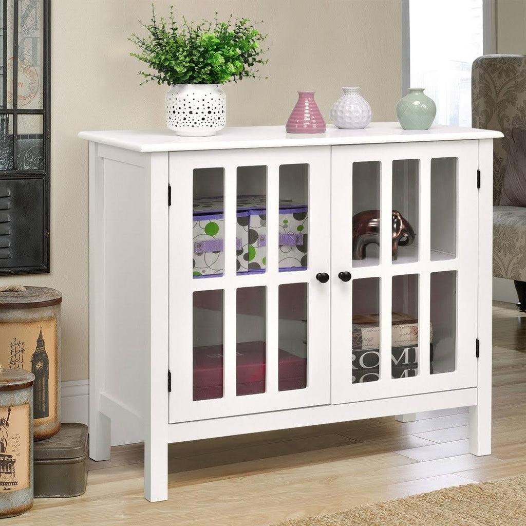 Glass Door Sideboard Console Storage Cabinet Z889