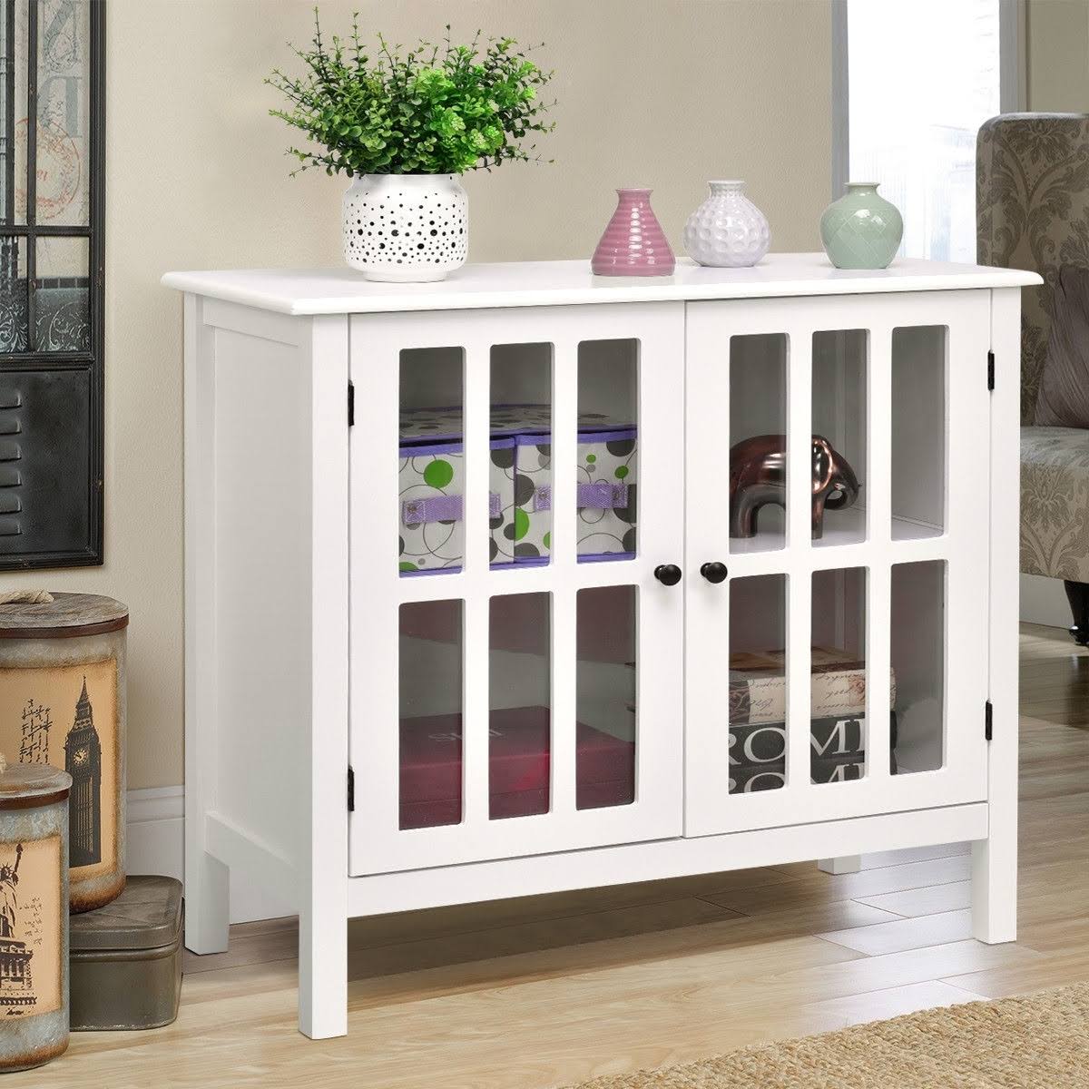 Glass Door Sideboard Console Storage Cabinet Z889