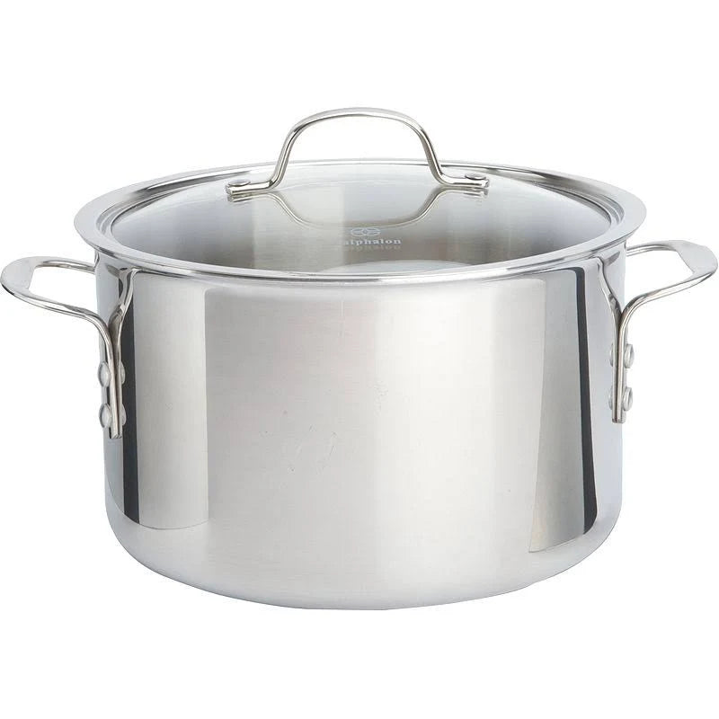 Stainless Steel Tri-Ply Covered Stock Pot, 8 qt U7107