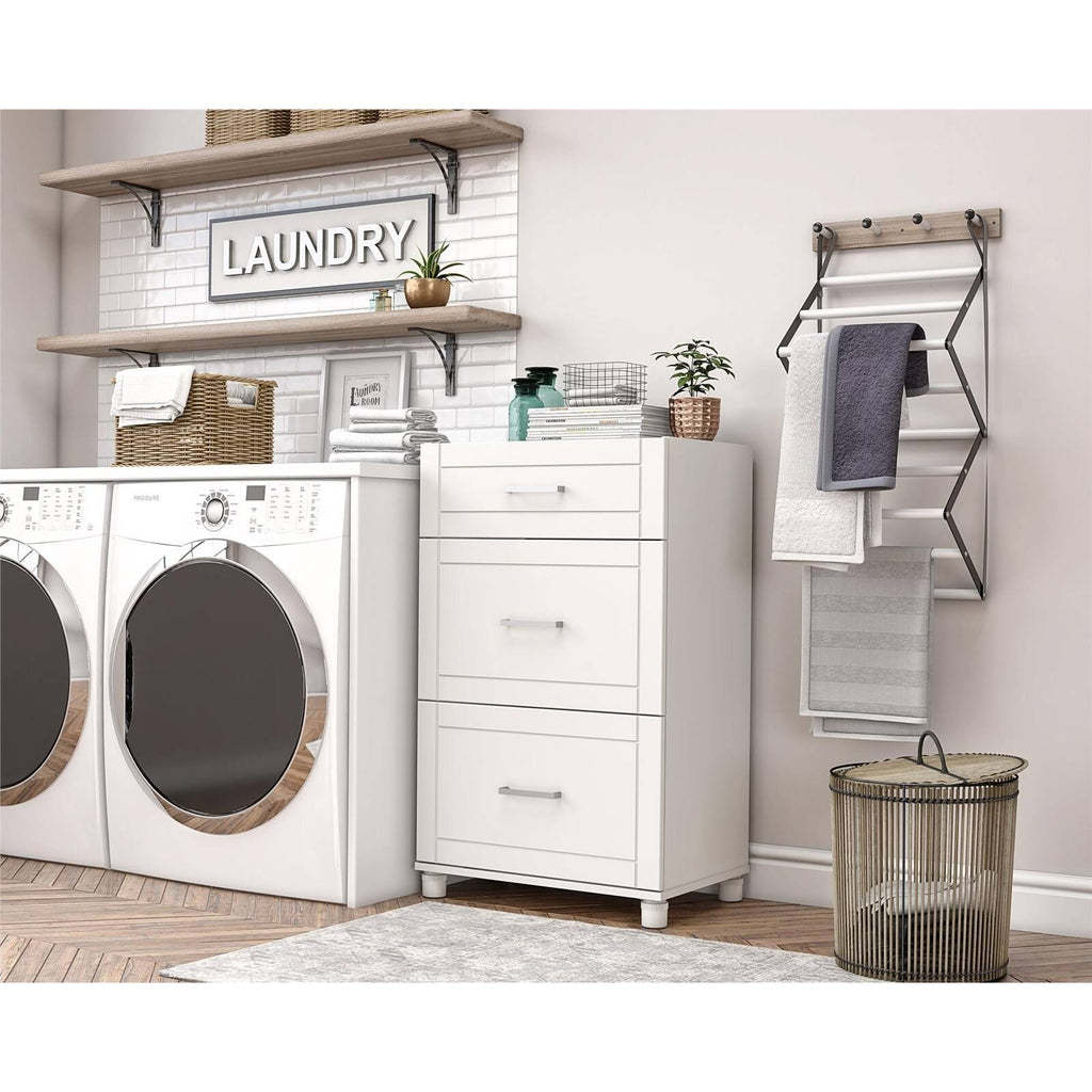 24 inch 3 Drawer Base Cabinet - White Y979