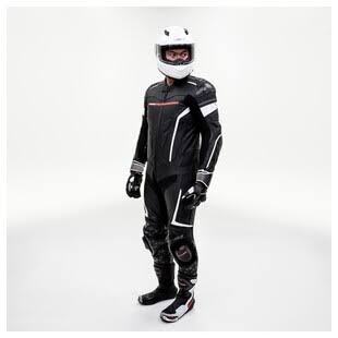 Sedici Chicane One-Piece Race Suit - Black/White - L