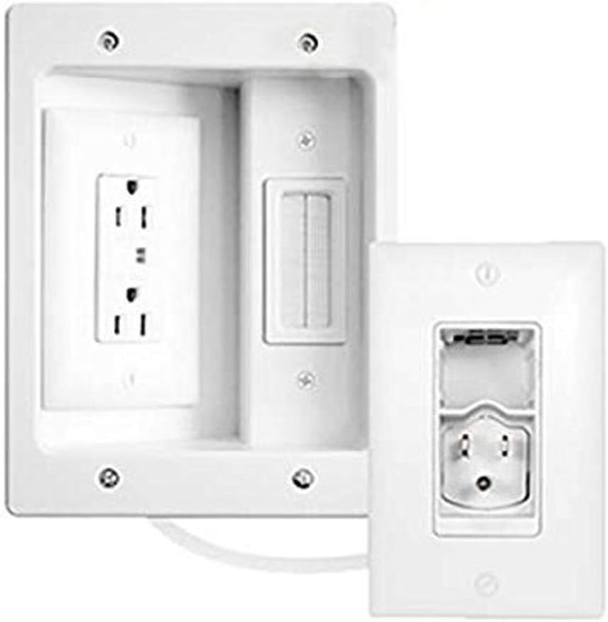 In-Wall TV Power Kit, White, 2-Pack N7994