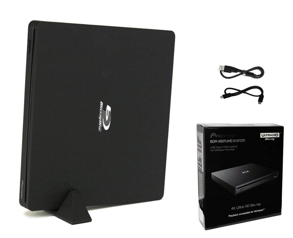 Pioneer BDR-XS07UHD Portable 6X Ultra HD 4K Blu-Ray Burner External Drive Bundle with Cyberlink Software Download Installation C