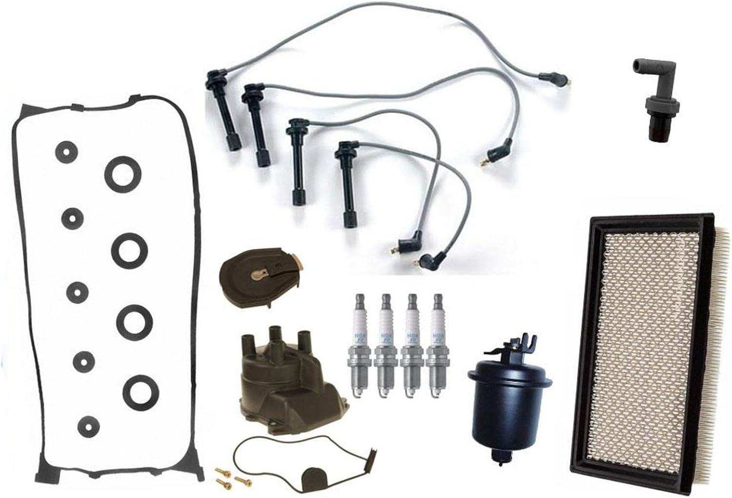 Tune Up 11pc Kit for Honda Civic 96-00 1.6L SOHC w HITACHI Model Cap and Rotor