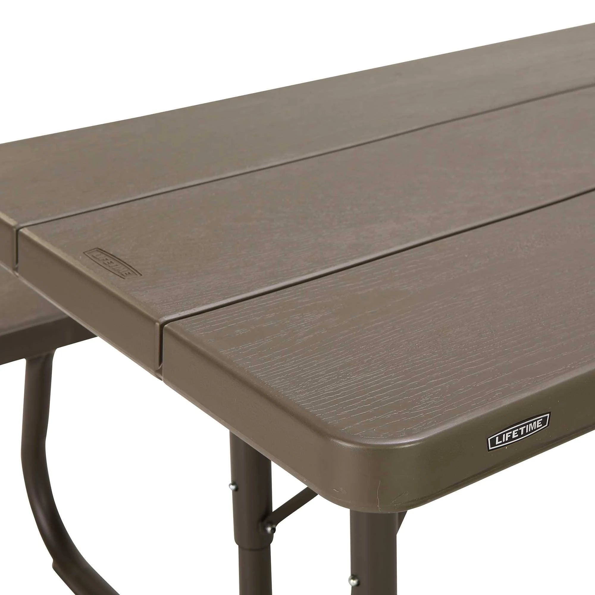 Folding Picnic Table 6-Foot Dark Brown M60577