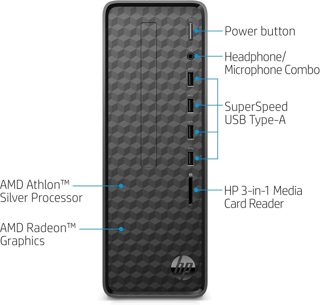Slim Desktop, AMD Athlon Silver 3050U, 4GB RAM, 256GB SSD, Windows 10 Home Q318601