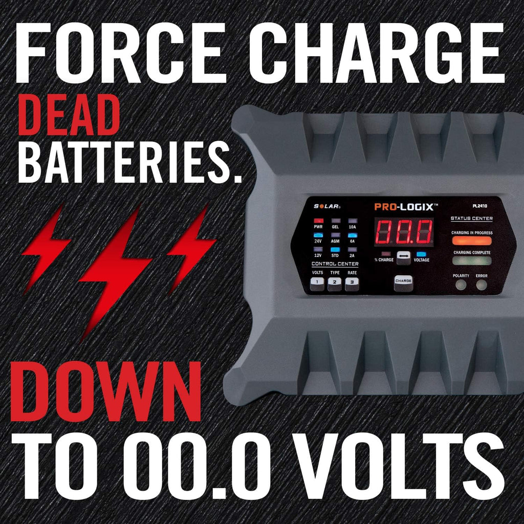 10-Amp Fully-Automatic Smart Charger, 12V and 24V Battery Maintainer N5679