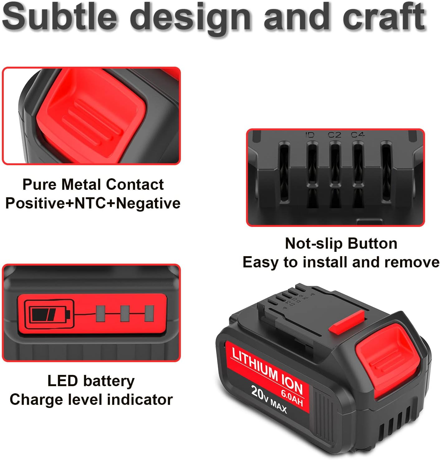 2-Pack 20V 6.0Ah Replacement Battery Q5101
