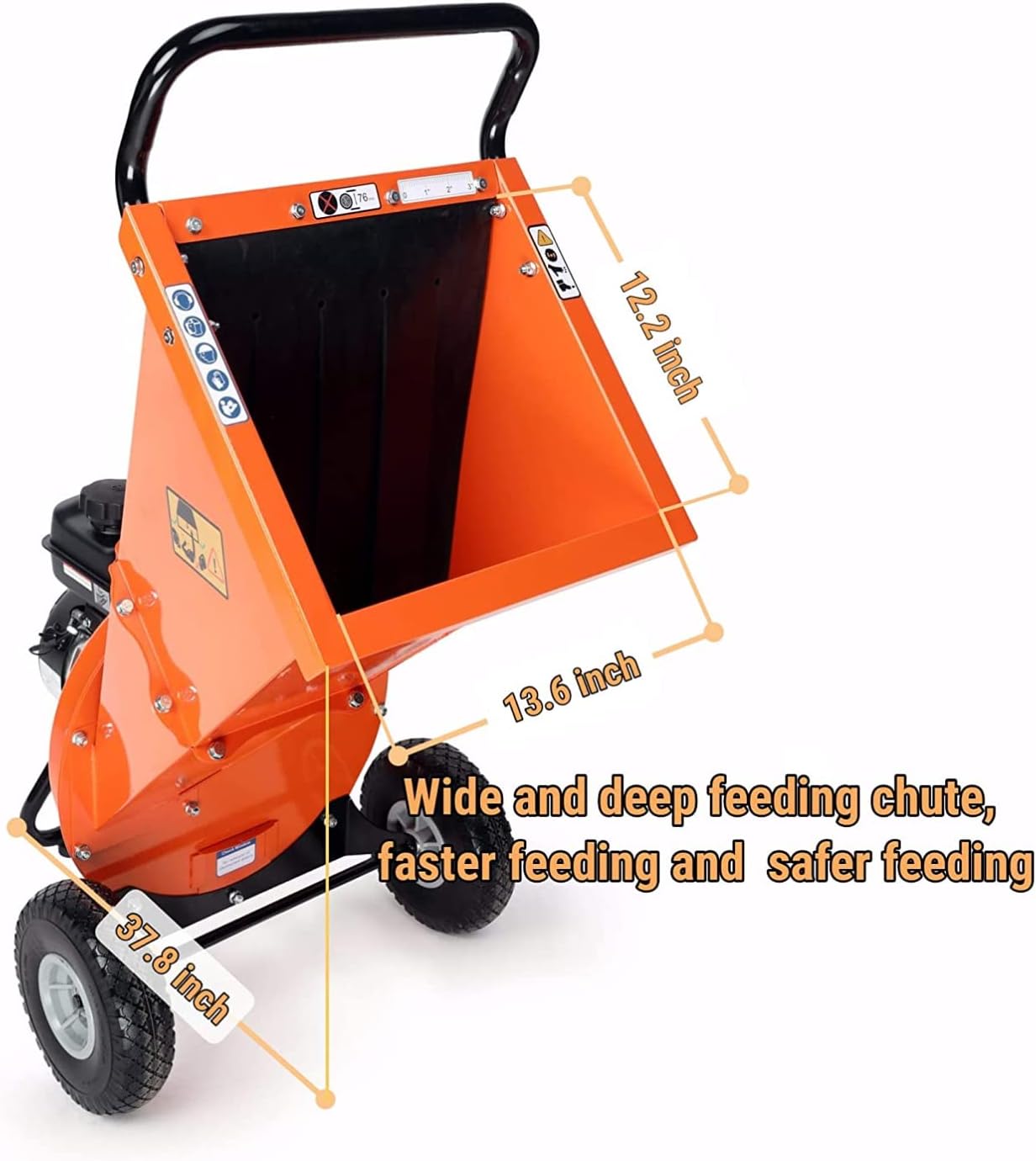 Wood Chipper Shredder Mulcher 7 HP 212cc Gas Powered 3 Inch Capacity L785198