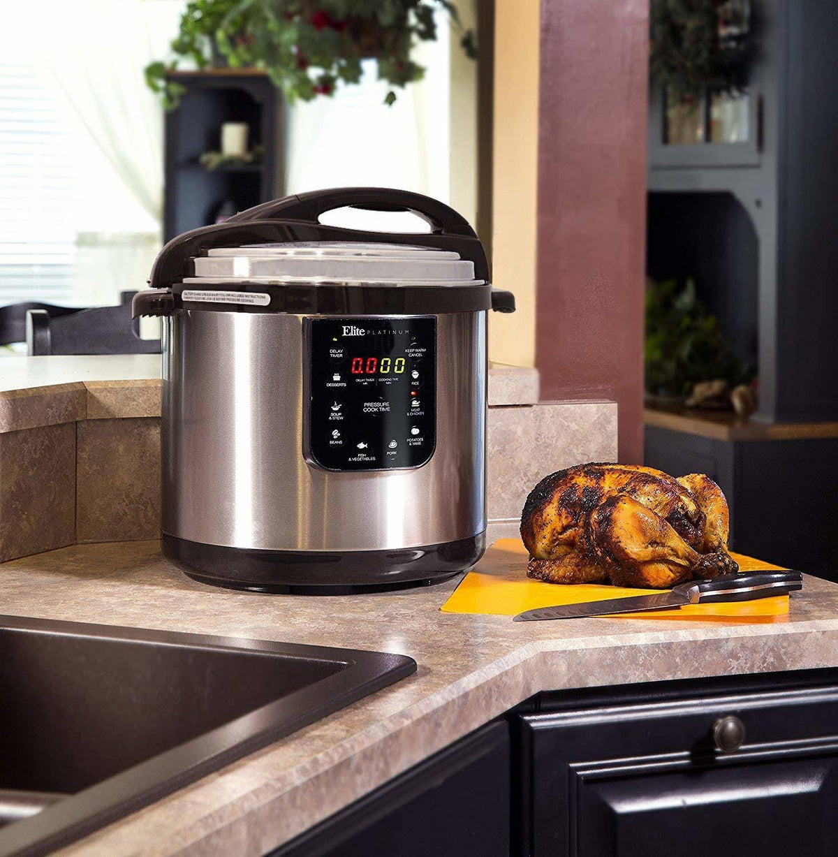 10 Quart Electric Pressure Cooker, Black H638