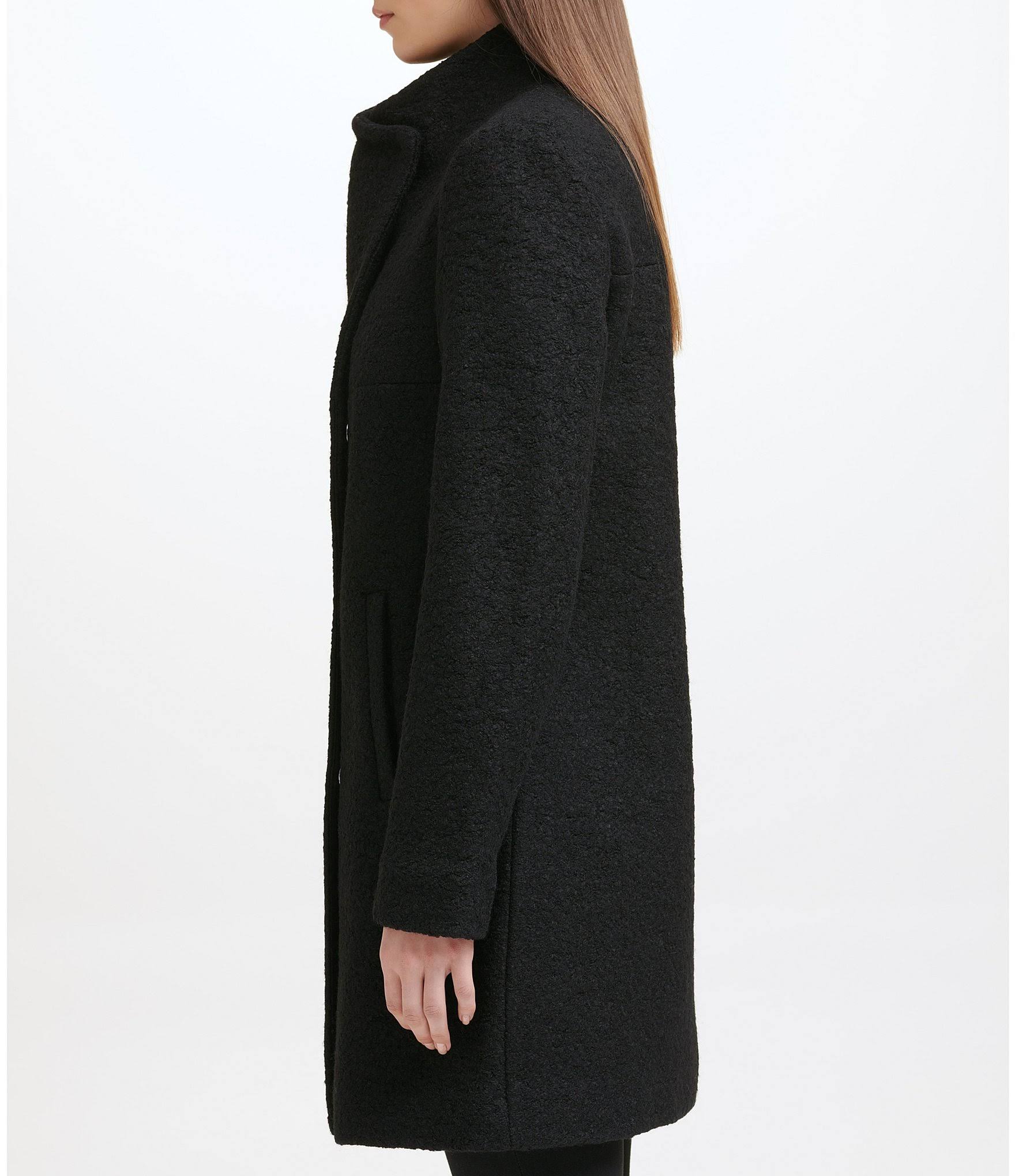 Asymmetrical Boucle Walker Coat Z157