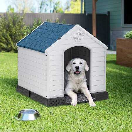 Large Dog House Insulated Kennel Weather Resistant Plastic U518