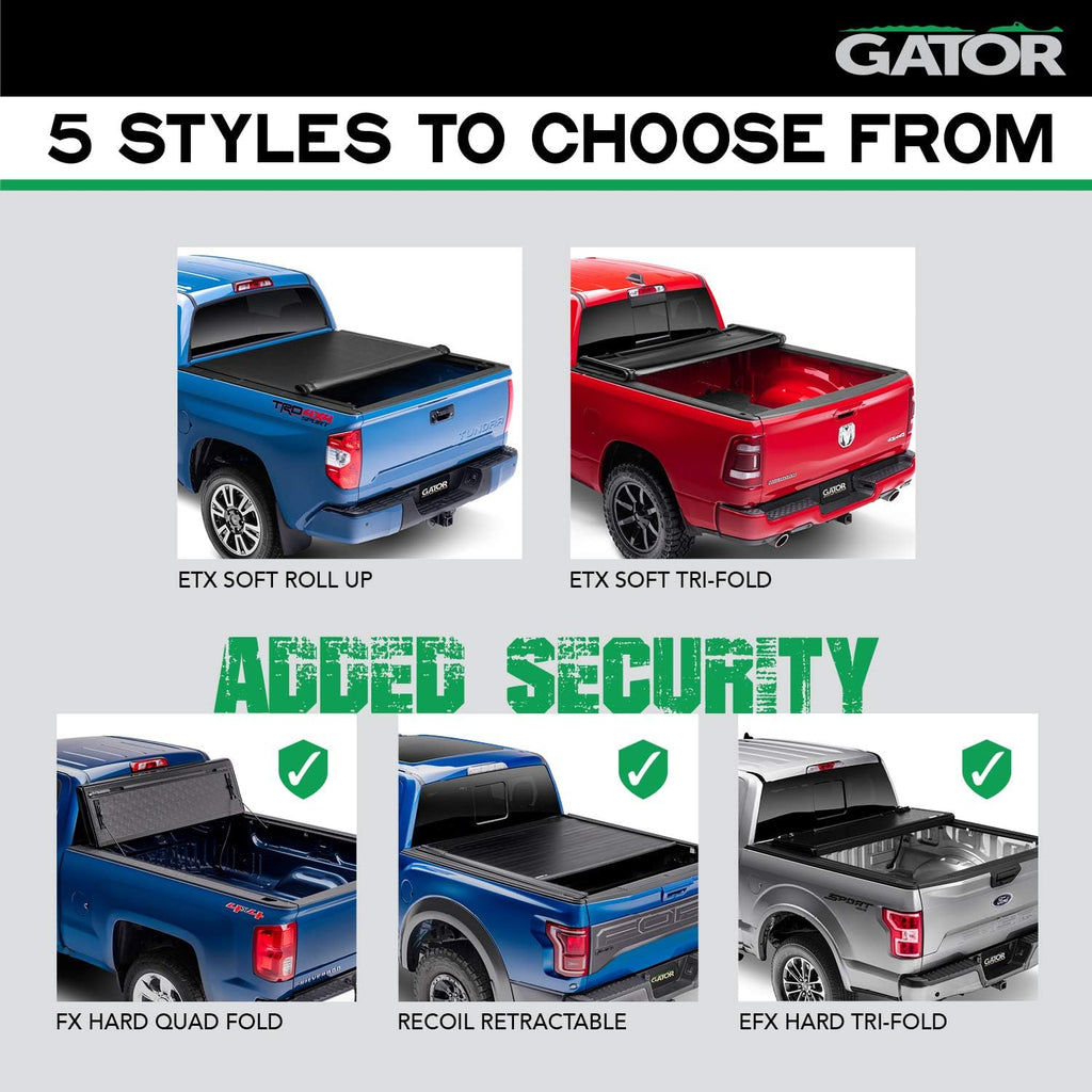 Hard Quad-Fold Truck Bed Tonneau Cover for 2015-2020 Ford F-150 5'7" Bed B855794