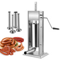 Flexzion sausage Stuffer, Homemade sausage Filler 11 lb/5 L Dual Speed Meat Maker Grinder Machine, Vertical Stainless Steel Kitc