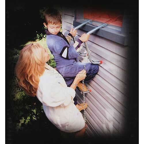 Portable Fire Escape Ladder 25 ft. for 18 in. Thick Wall E75193