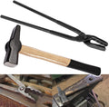 Blacksmith 17” Wolf Jaw Tongs and Hammer Tool Set Essential Tools for Blacksmith Bladesmith Forge Pack of 2