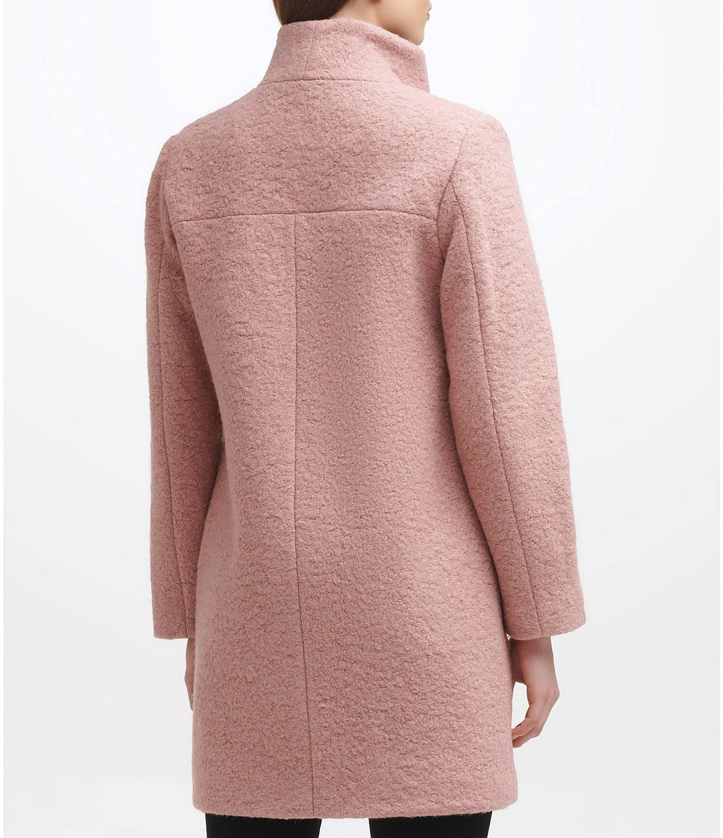 Asymmetrical Boucle Walker Coat Z157